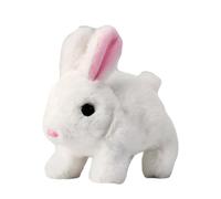 Électric White Řäbbit Toy - Simulación de mascotas realista con Søft Long Hair | Interactivê Plush Řabit with Motion & Sound | Perfect Emotïonal Companion Gift for Children, Seniors, and Řãbbit Lo