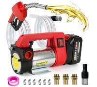 Eléctrica Bomba de Transferencia de Diesel, Bomba de transferencia de combustible, Bomba Extractora de Fluido Diesel, Inalámbrica, Autocebante, Portátil, 45L/Min, 260W, con1X4.0Ah Batería, manguera