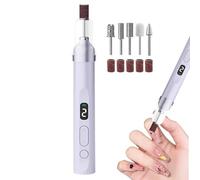 eléctrica de uñas, amoladora silenciosa recargable con luz LED, herramienta inalámbrica para dar forma a las uñas, eléctrica de precisión para manicura, , cuidado de cutículas, hogar
