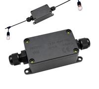 Eléctrica Exterior - Protector Hermético contra Polvo y Agua - s de Conexión para Cable de Alimentación Externo | para Jardín, Patio, Balcón, Paisaje, Techo, Puerta, Enchufe de Luz