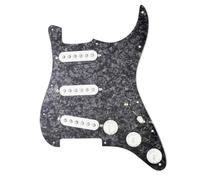 Eléctrica Golpeador Humbucker Alnico 5 ST Guitar Loaded Pickguard SSS Alnico V Pickup Cableado De Guitarra Precableado Blanco(A)