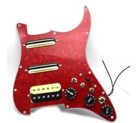 Eléctrica Golpeador Humbucker Cableado De Golpeador De Guitarra SSH Precableado Cargado + Interruptor De Silencio ST Guitarra Eléctrica Pastilla De Doble Bobina Negro Blanco(B)