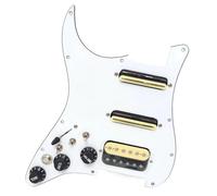 Eléctrica Golpeador Humbucker Golpeador Cargado Precableado SSH De Mano Izquierda Con Pastillas Humbucker De División De Bobina Para Piezas De Repuesto De Guitarras Eléctricas ST