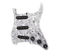 Eléctrica Golpeador Humbucker Golpeador De Guitarra Eléctrica Multicolor Pastilla De Golpeador Con Ensamblaje De Placa Raspadora Precableada Cargada SSS(C)