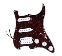 Eléctrica Golpeador Humbucker Golpeador De Guitarra Eléctrica Profesional Alnico 5 SSH Precableado Piezas De Guitarra ST Cargadas SSH(Brown)