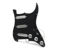 Eléctrica Golpeador Humbucker Golpeador De Guitarra Eléctrica SSS Silver Pickup ST Conjunto De Placa Raspadora Precableada Cargada(B)