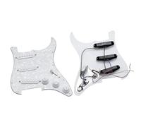 Eléctrica Golpeador Humbucker Golpeador De Guitarra Eléctrica ST 2 Juegos Golpeador Individual Doble Golpeador Interruptor De 5 Velocidades Línea De Recogida Juego Completo(White)