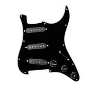 Eléctrica Golpeador Humbucker Golpeador De Guitarra Eléctrica ST Tablero De Doble Cara Con Conjunto De Línea De Recogida Juego Completo De Guitarra Eléctrica SSH(Black)