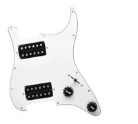 Eléctrica Golpeador Humbucker Golpeador De Guitarra HH Multicolor Golpeador De Guitarra Eléctrica Y Conjunto De Placa Raspadora Precableada Cargada Con Dos Humbucker Negros(Q)