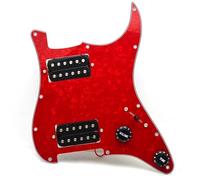 Eléctrica Golpeador Humbucker Golpeador De Guitarra HH Multicolor Golpeador De Guitarra Eléctrica Y Conjunto De Placa Raspadora Precableada Cargada Con Dos Humbucker Negros(I)