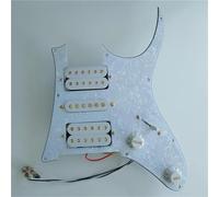 Eléctrica Golpeador Humbucker Golpeador HSH Precableado Pastillas Alnico V Cargadas Interruptor Multifunción Tapa Naranja Arnés De Soldadura Accesorios De Guía