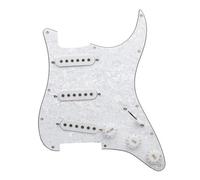 Eléctrica Golpeador Humbucker Golpeador Multicolor Para Guitarra Eléctrica Y Pastilla De Golpeador Con Placa Raspadora Precableada Cargada SSS Blanca(H)