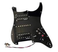 Eléctrica Golpeador Humbucker Guitarra Eléctrica Precableada ST Pickguard Con Pastillas HSH Black Humbucker Alnico V Juego De Interruptor De División De Bobina