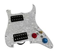 Eléctrica Golpeador Humbucker HH-Juego De Golpeador De Guitarra Precableado Multifunción Y Pastillas Con Interruptor Humbucker Arnés De Cableado Perillas Coloridas