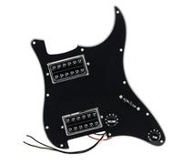 Eléctrica Golpeador Humbucker Juego De Ensamblaje De Pastilla Humbucker Precableada Con Golpeador Cargado De Guitarra HH Negro Para Guitarra Eléctrica