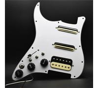 Eléctrica Golpeador Humbucker Mano Izquierda Especial Para Pastilla De Golpeador De Guitarra Eléctrica SSH Con Interruptor De Corte Único Pastilla Precableada Cargada Con Cableado Color Blanco