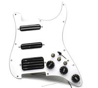 Eléctrica Golpeador Humbucker Pastilla De Golpeador De 4 Bobinas Humbucker Con División De Bobina Y Placa De Raspado Precableada Cargada SSH Con Pastilla De Interruptor De Corte Único(B)