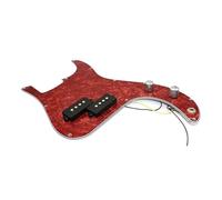Eléctrica Golpeador Humbucker Pastilla Golpeador Cargada Precableada De 3 Capas Para Piezas De Accesorios Para Instrumentos Musicales De Guitarra Color Rojo Nacarado(3pcs)