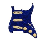 Eléctrica Golpeador Humbucker Pastillas Ainico 5 Pastillas De Guitarra SSS Pastillas De Guitarra De Bobina Única Cargadas Piezas De Guitarra Pickguard Precableadas Reemplazar(B)