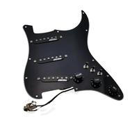 Eléctrica Golpeador Humbucker SSS Ainico 5 Pastillas De Bobina Única Tipo 7 Vías Completamente Cargadas Juego De Golpeador Precableado Para Piezas De Guitarra Eléctrica(Black)