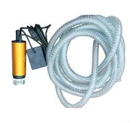 Eléctrica para bomba de 24 V 60 W de transferencia de combustible diésel con conector de 51 mm para agua y aceite, portátil con filtro y manguera (B)