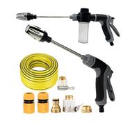 eléctrica portátil - Máquina de limpieza de alta presión inalámbrica a batería, de lavado de coche de mano, boquilla de pulverización ajustable, kit dispensador de espuma compacto |