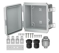 Electrical Enclosure Box - Outdoor Power Distribution Case, Heavy-Duty Wall Mount Cover, Reliable Protective Housing for Cords and Wiring | Robust Weatherproof Design, Garden Patio Workshop Outdoor