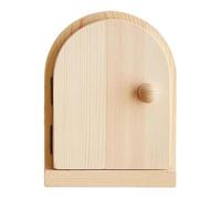 Electrical Outlet Cover, No Drilling Socket Cover, Decorative Frame Plate, Fairy Door Cover, Solid Wood Outlet Cover, Button Decoration Frame Solid Wood Protective Cover Self-Adhesive Outlet Cover