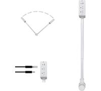 Electrical Outlet Extender, Adjustable Upgrade Power Socket Expander, Extends 23"-36", Features USB-A, USB-C, and 3 Ac Outlets,Rotates 180°, Use Couches, Desks, Nightstands(Rectangle)