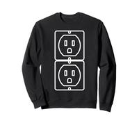 Electrical Outlet Plug and Socket Couples Halloween Costume Sudadera