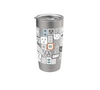 Electrical Outlet Plug and Socket Couples Halloween Costume Vaso térmico de acero inoxidable de doble pared
