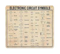 Electrical Symbols Chart Metal Sign Vintage Circuit Diagram Reference Wall Art for Engineer Workshop Lab Decor 8 X 12 in