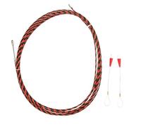 Electrical Wire Threader with 2 Cable Fasteners, Electrician Threading Device for Conduit and Panel Boxes, Flexible Steel Wire Leader with Plastic Sheath, 10-30 M Length Options (30M (incluidos Dos