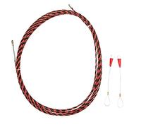 Electrical Wire Threader with 2 Cable Fasteners, Electrician Threading Device for Conduit and Panel Boxes, Flexible Steel Wire Leader with Plastic Sheath, 10-30 M Length Options (20M (incluidos Dos