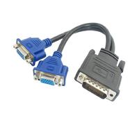 ElectricalCentre Sourcingmap Dual VGA 15 Pin Female Splitter Adapter Cable