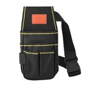 Electrician Tool Bag, Waist Tool Pouch Belt, Heavy-Duty Adjustable Organizer, Thicken Design, Ideal for Construction, Automotive Repair, Industrial Warehouse, Gardening Use, Black
