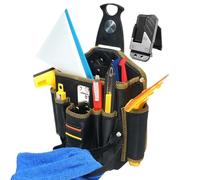 Electrician Waist Tool Bag - Construction Tool Apron, Utility Maintenance Pouch | Multi Pocket Organizer Belt For Hair Stylists Roofers Workers, Large Capacity Heavy Duty Wear Resistant Storage