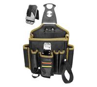 Electrician Waist Tool Bag, Multi-Pocket Technician Organizer Pouch, Large Capacity Lightweight Carpenter Belt Holster, Portable Compact Versatile Ideal for Roofers Hair Stylists