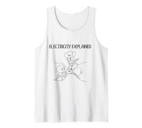 Electricista Divertido Maestro Nerd Electricidad Explicada Camiseta sin Mangas