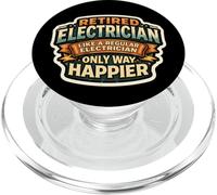 Electricista Jubilado como una jubilación Regular Solo más Feliz PopSockets PopGrip para MagSafe