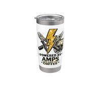 Electricista Medidor de voltios de café Vintage Distressed Power Vaso térmico de acero inoxidable de doble pared