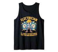 Electricista Papá Nothing Shocks Me Divertido Diseño Eléctrico Camiseta sin Mangas
