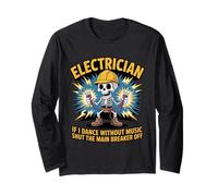 Electricista Papá Nothing Shocks Me Divertido Diseño Eléctrico Manga Larga