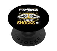 Electricista Papá Nothing Shocks Me Divertido Diseño Eléctrico PopSockets PopGrip Adhesivo