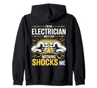 Electricista Papá Nothing Shocks Me Divertido Diseño Eléctrico Sudadera con Capucha