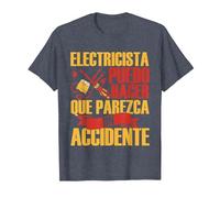 Electricista Puedo Hacer Que Parezca Un Accidente Eléctrico Camiseta, Hombre, Azul Jaspeado, 3XL