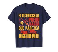 Electricista Puedo Hacer Que Parezca Un Accidente Eléctrico Camiseta, Hombre, Azul Marino, 3XL