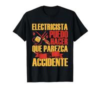 Electricista Puedo Hacer Que Parezca Un Accidente Eléctrico Camiseta, Hombre, Negro, XXL