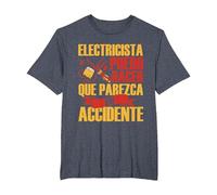 Electricista Puedo Hacer Que Parezca Un Accidente Eléctrico Camiseta, Hombre Tallas Grandes, Azul Jaspeado, 5X Alto