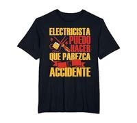 Electricista Puedo Hacer Que Parezca Un Accidente Eléctrico Camiseta, Hombre Tallas Grandes, Negro, 3X Alto